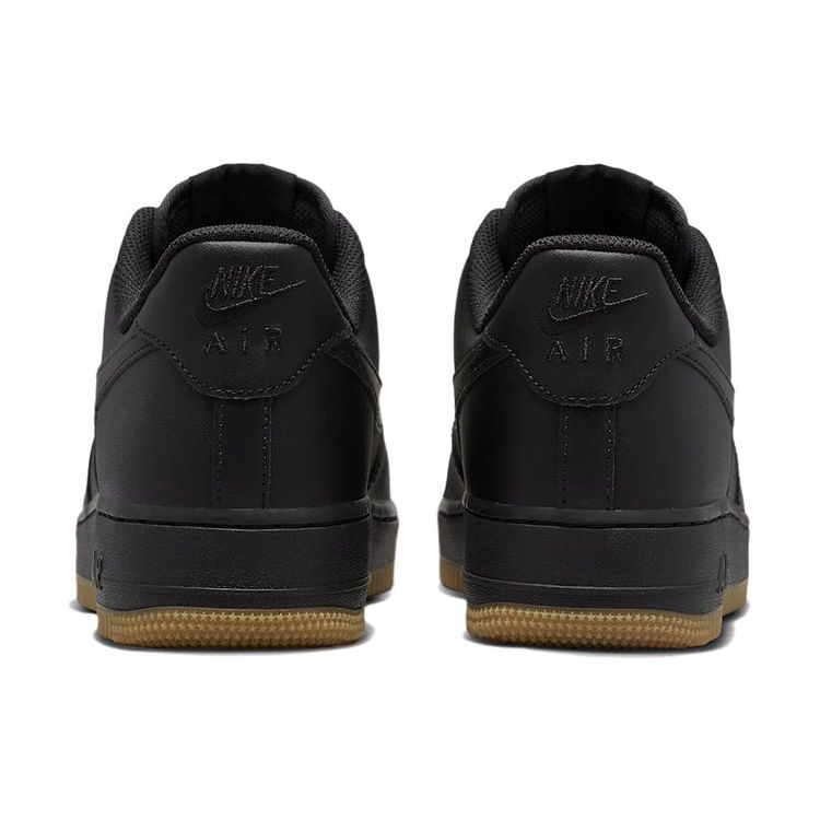 Nike Air Force 1 07 Black Gum Мужские кроссовки Gum-Светло-Коричневые DZ4404-001
