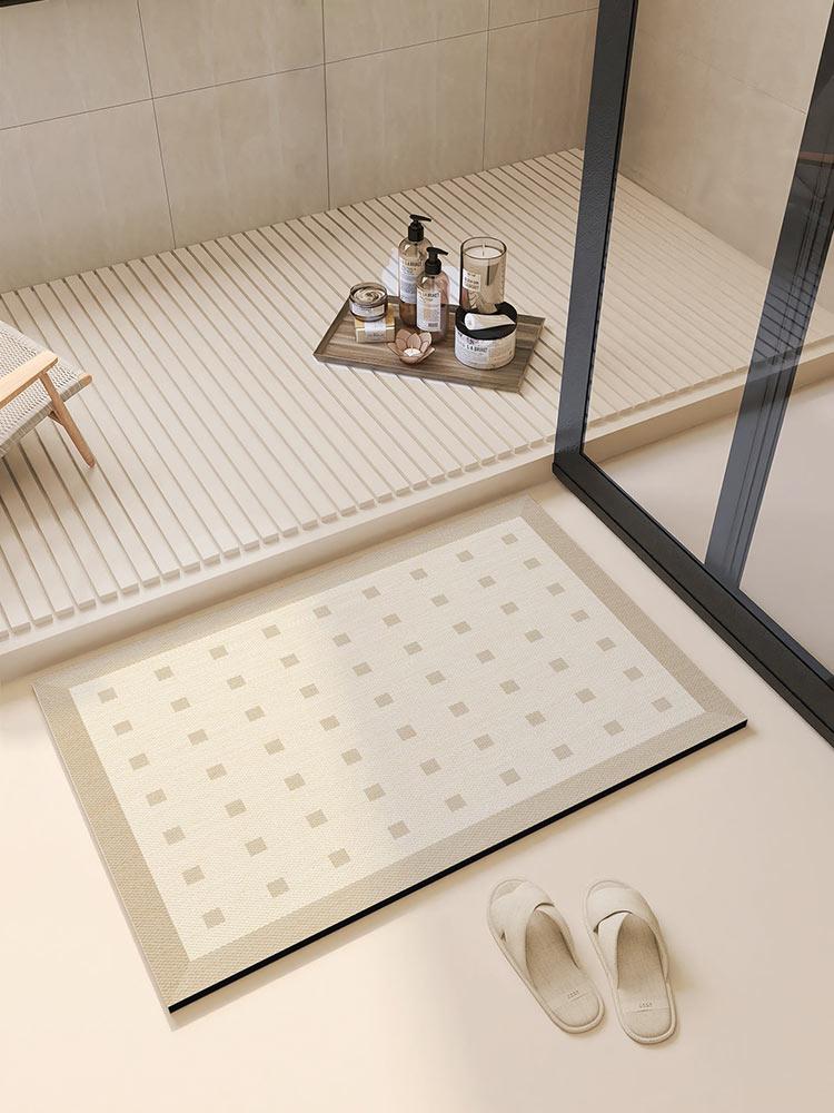 Коврик для ванной Ins Коврик для ванной комнаты Впитывающий противоскользящий коврик для душа Быстросохнущий коврик для пола Туалетный коврик Коврик для двери Моющийся
