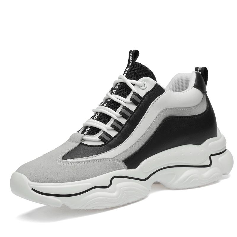 Spring heightening men's shoes 10cm men's casual sports shoes invisible inner heightening 8cm heightening board shoes 6