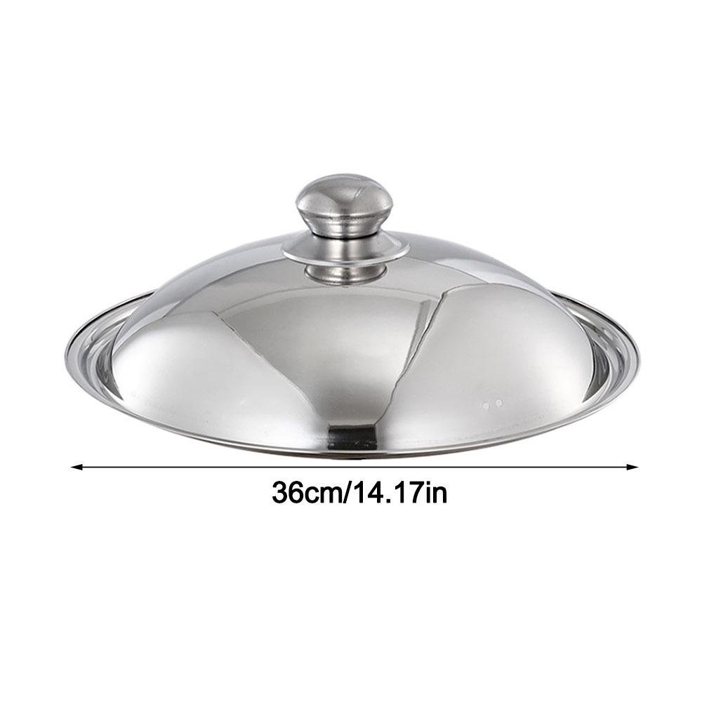 Stainless Steel Wok Pot Lid 28-42cm Kitchen Food Lid New Bowl Cover Restaurant Kitchenware