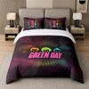 3Pcs Bedding SetGreen Day Soft Bed Sheet and Two Pillowcases Home Bedroom Decor