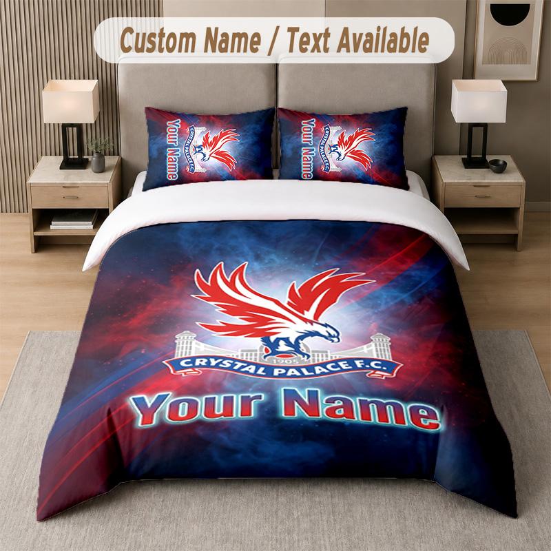 Crystal Palace Design Bedding Set Custom Text 1 Duvet Cover & 2 Pillow Cases