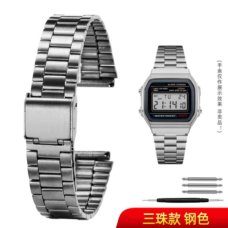 Для часов Casio из нержавеющей стали Ремешок A158 A159 A168 A158W f91w LA-680 AEQ-110 f91w маленький золотой ремешок для часов 18 мм Браслет