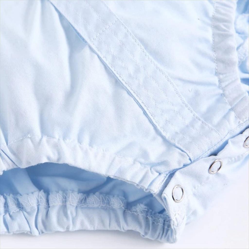 Misia Luxury Baby Romper Short Ages 18 Months Boy's Jumpsuit, Spring/Autumn, Sleeve, Button-Down, Cotton, Collared, 0-3, Blue, 9378,