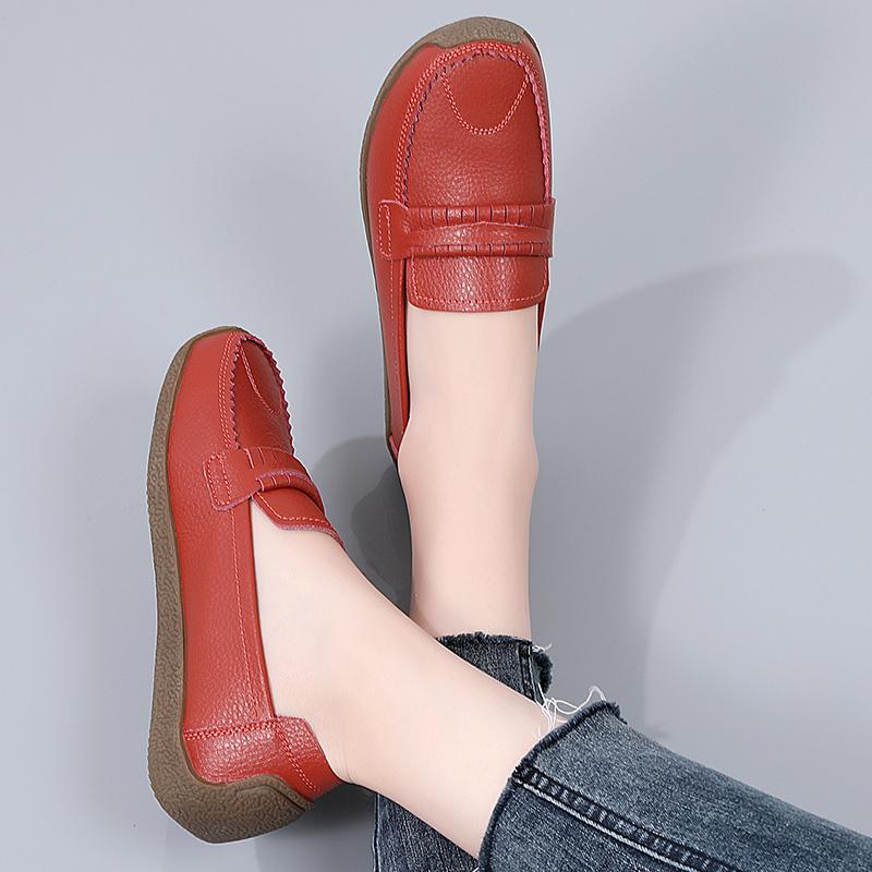 Женские красные мокасины повседневные фиолетовые мокасины гороховые туфли мягкие балетки черные туфли для вождения зеленые прогулочные туфли для мам больших размеров