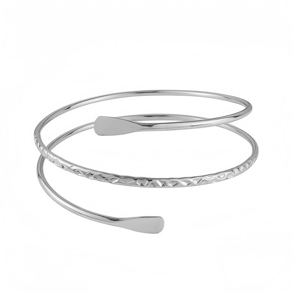 Geometric Open Metal Bangle Set: European & American Style Hand Jewelry