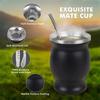 8oz Yerba Mate Gourd Set 304 Stainless Steel Double Wall Argentina Insulated Straw Cup With Bombillas And Cleaning Brush