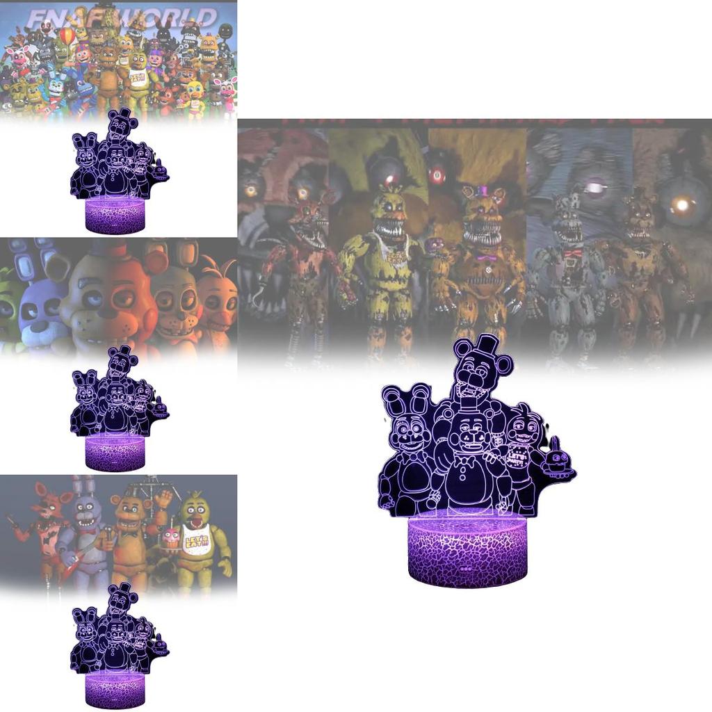 Светодиодный ночник Five Nights At Freddys Животное с пультом дистанционного управления для декора детской комнаты
