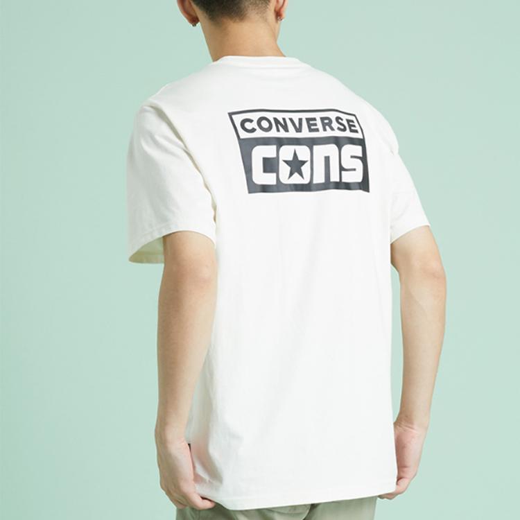 Men's T-Shirt Converse T Shirt Men's Beige Yellow