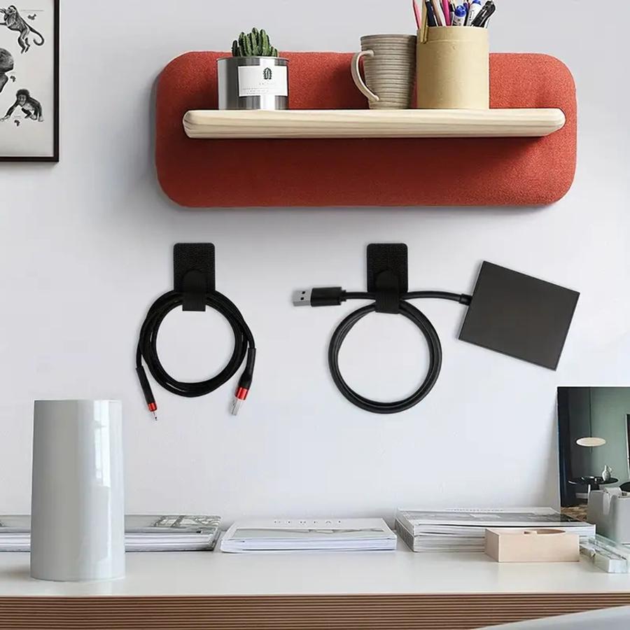 10/20 шт. многоразовые кабельные стяжки, крепление, органайзер для шнура, держатель для веревки, самоклеящийся регулируемый органайзер для шнура, ремни для управления столом