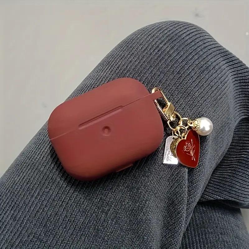 Red Silicone Soft Applicable Apple AirPods 1 Bluetooth Headset Case Pro1 Headphone Case Love 1st Generation