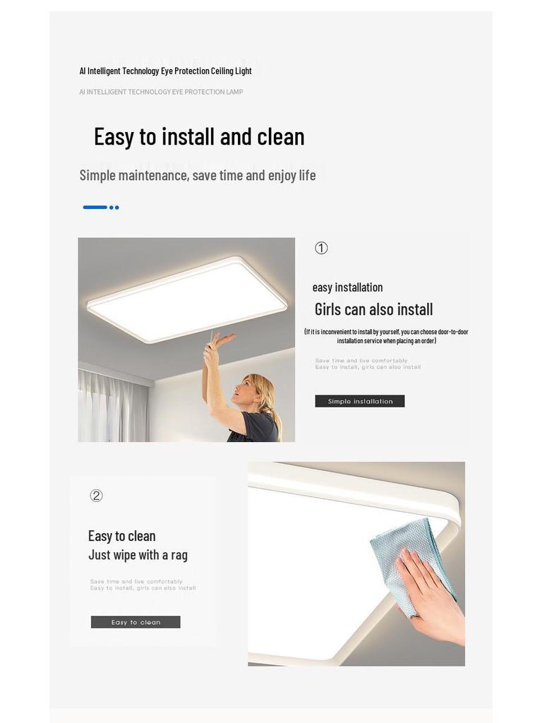 Большой современный минималистичный светодиодный потолочный светильник для гостиной, спальни или столовой