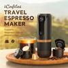 120ml Capsule Coffee Machine USB Charging Stainless Steel Express Coffee Maker Portable Mini Automatic Cleaning for Home Office