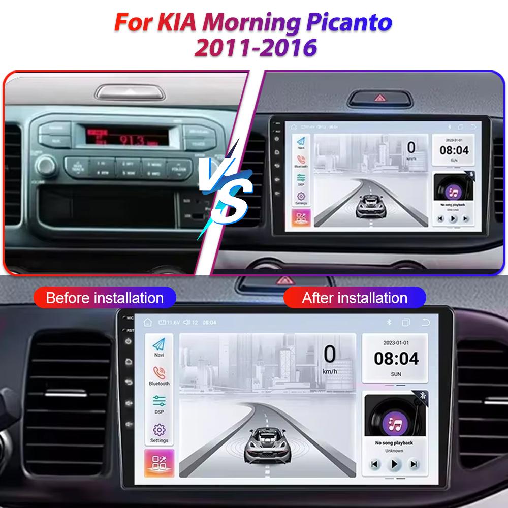 2din Android 15 Carplay autoradio Multimidia lecteur vidéo pour KIA PICANTO matin 2011-2016 Navigation GPS IPS unité principale