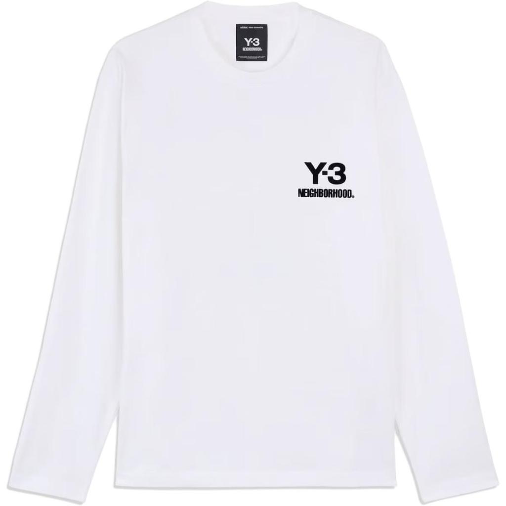 Y-3 Футболка с длинным рукавом с логотипом X Neighborhood белая унисекс JX7455