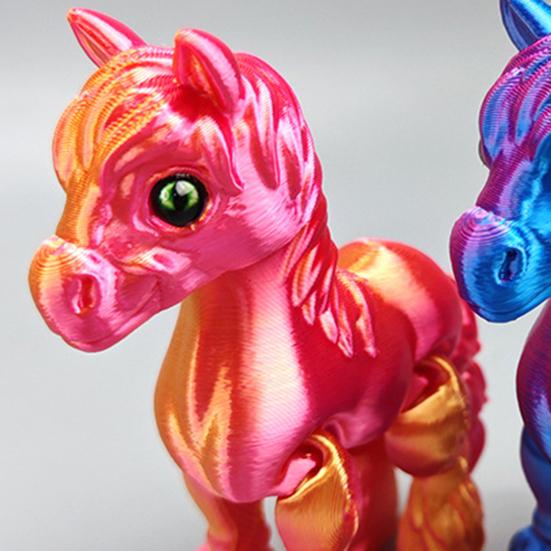 Игрушка Лошадь, напечатанная на 3D-принтере, Шарнирная лошадь с гибкими суставами, Стресс