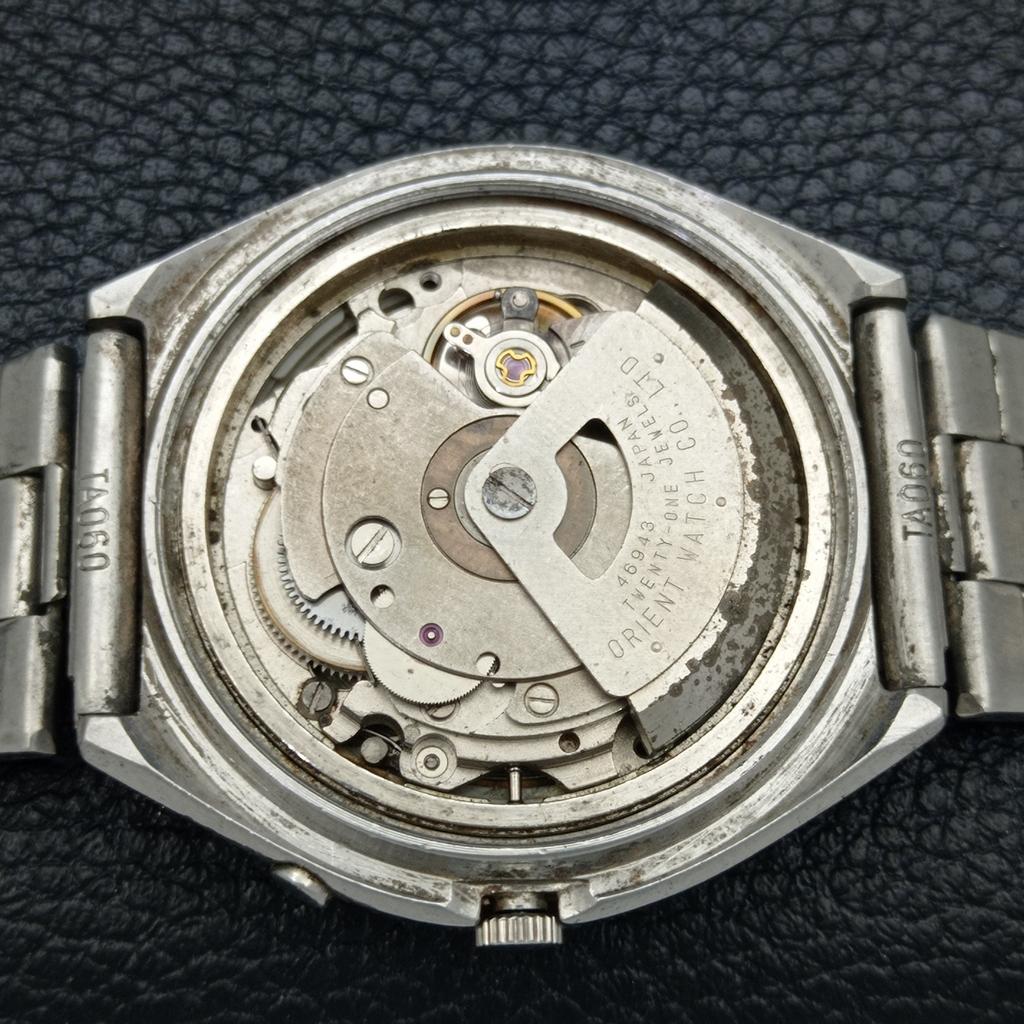 Б/у оригинальные старинные автоматические мужские часы ORIENT из Японии с оригинальным циферблатом a436641-2 R123a-a436641