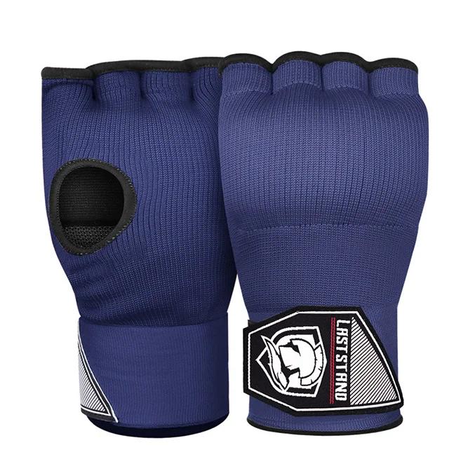Unisex Boxing Hand Wraps Inner Half Finger Gel Gloves With Long Wrist Strap for Karate MMA Training Protective Gear