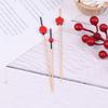 100pc12cm Heart Bamboo Pick Buffet Cupcake Fruit Fork Party Dessert Salad Stick Cocktail Skewer for Wedding Decor