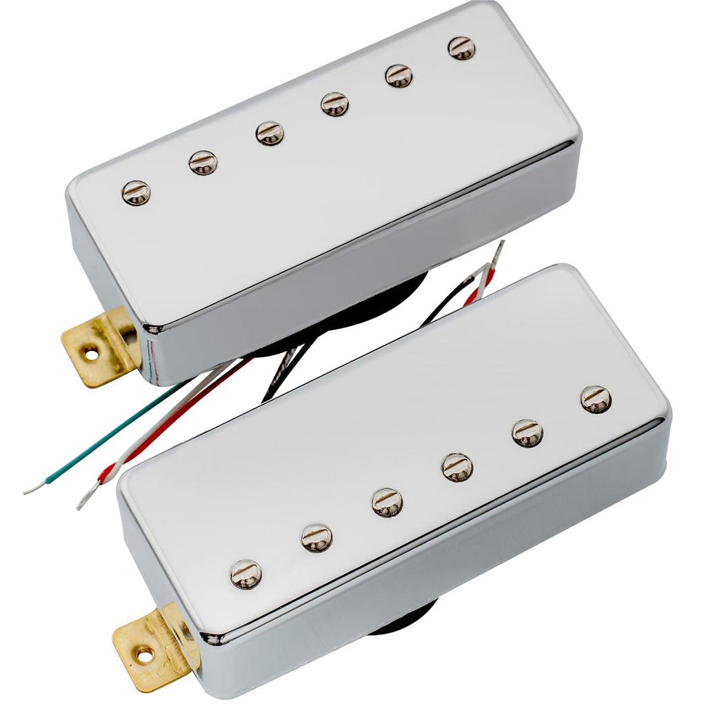 Artec MLA97 Alnico 5 Covered Mini Humbucker Pickup PU Set for Electric Chrome Neck/Bridge Guitar,