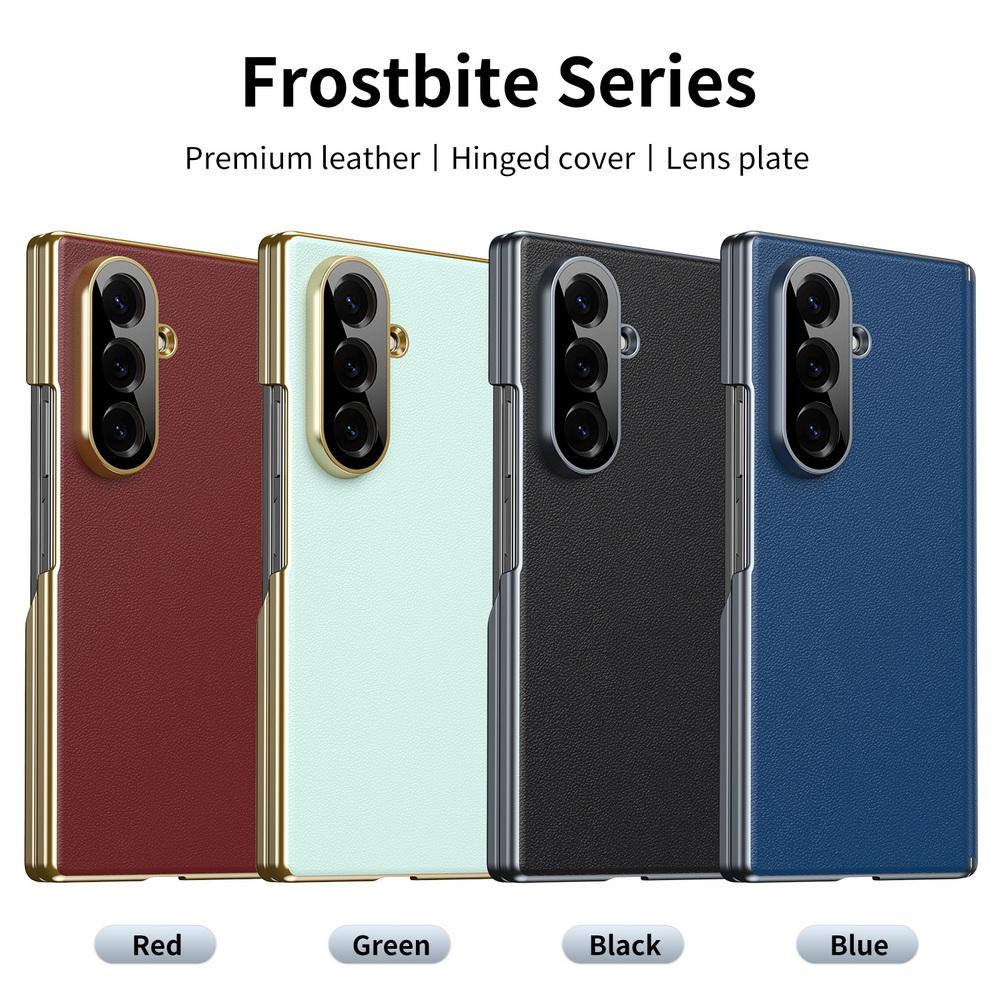 Премиальный Чехол-Книжка из Легкой Кожи с Гибким Шарниром для Samsung Z Fold 7 Galaxy Z Fold 6 5 4 Только Защитная Крышка Сзади