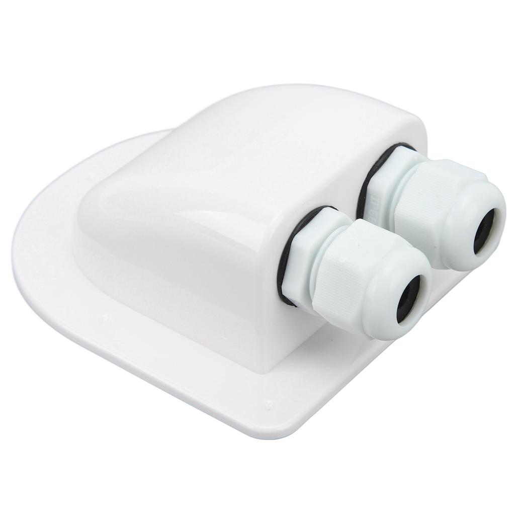 Cable Entry Gland Box IP68 Waterproof Weather Resistant Dual Cable Entry Housing for RV Roof Boat Yacht