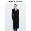 UR Women's Winter Casual Slit Long-Sleeve Dress