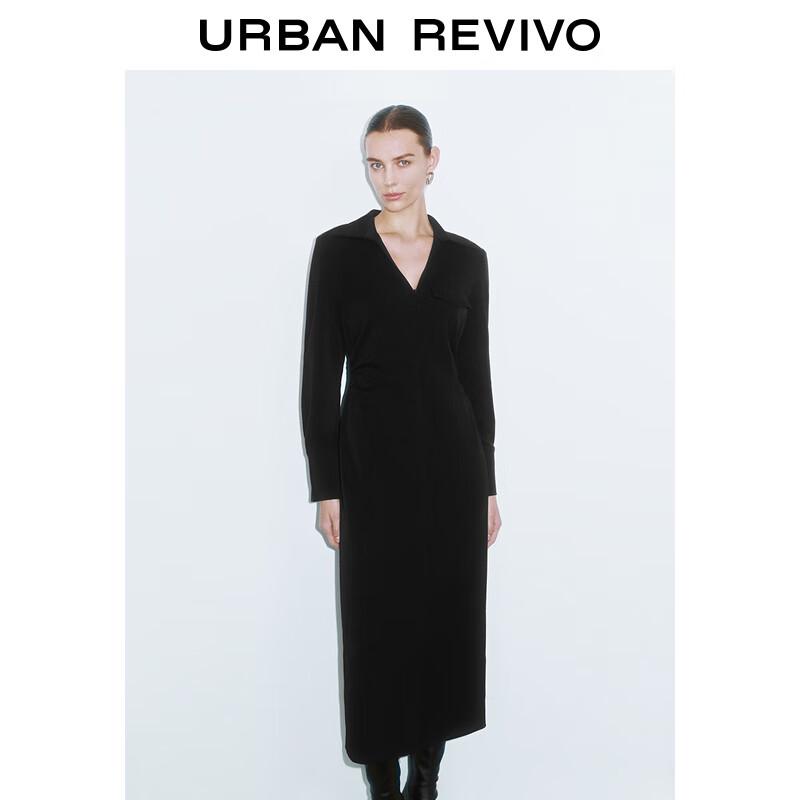 UR Women's Winter Casual Slit Long-Sleeve Dress