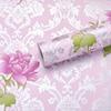 1 Roll Self-adhesive Wallpaper, Vintage Floral Pattern Self-adhesive Tactile Paper, Peel and Stick, Removable Dormitory Wallpaper