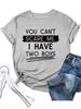 YOU CAN'T SCARE ME Print Women T Shirt Short Sleeve O Neck Loose Women Tshirt Ladies Tee Shirt Tops Camisetas Mujer