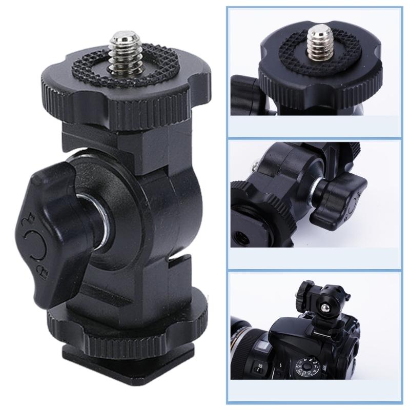 Hot Shoe Mount Adapter 1/4inch Screw LED Fill Light Socket Stand Camera Hot Shoe Microphones Monitor Adapter Socket