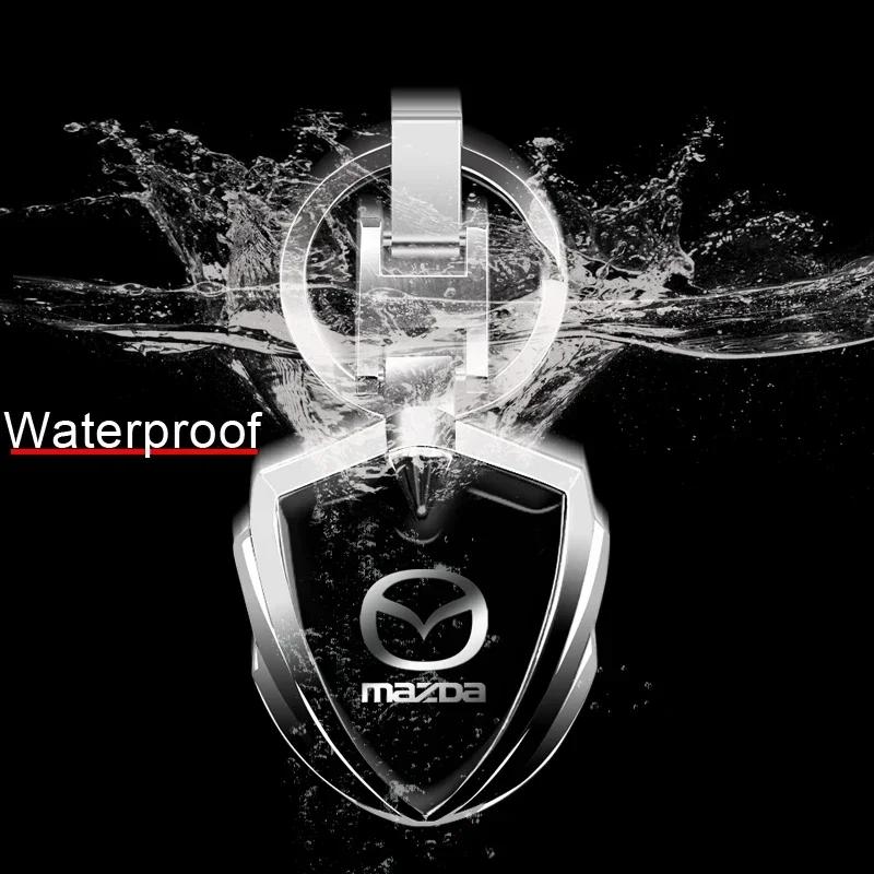 Кожаный Брелок для Ключей Автомобиля Кольца Металлические Для Mazda 2 3 6 5 Atenza CX3 CX5 MX5 CX7 Axela CX30 CX90 CX60 CX50 Автоаксессуары