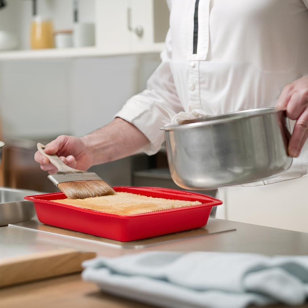 2PCS Heat Resistant Cake Baking Pan Flexible Dessert Baking Mold Multifunctional Bread Mold Oven