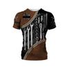 Men Tees Summer Tool Engineering Printed T-shirt Men's Casual Street Style Elastic Round Neck 3d T-shirts