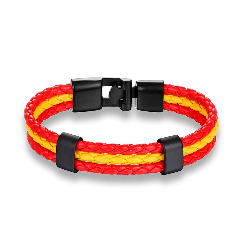 8 Styles Yellow Red Multilayer Rope Leather Bracelet Magnet Bracelets 550Paracord Survival Bracelets Pulseras