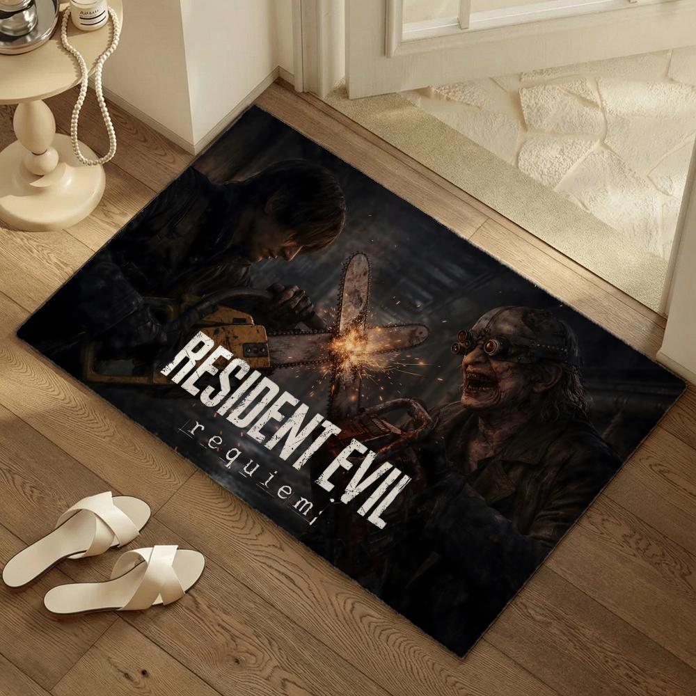 Game R-Resident evil Floor Mat Thickened Soft Flannel Mat Non-Slip Absorbent for Living Room Home Decor