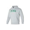 Puma Толстовка с капюшоном и принтом букв, повседневная, с длинным рукавом, унисекс, серая 682921-04