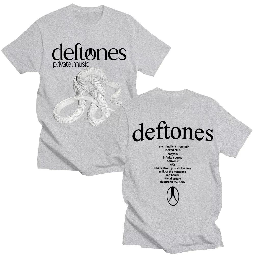 2025 Рок-группа Deftones Частный Музыкальный Альбом Змея Футболки Харадзюку Готика Винтажная Футболка Мужчины Женщины Хлопок Свободные Уличные Футболки