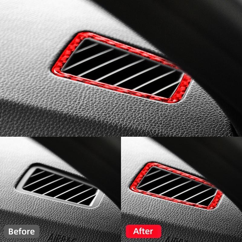 Для BMW 3 серии E90 2005-2012 Аксессуары из углеродного волокна для салона автомобиля, декоративная рамка воздухозаборника, наклейки