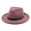Thick Wool Felt Bell Top Wide Brim Unisex Fedora Hat
