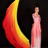 Long Belly Dance Veils Gradient Color Dancing Scarf Turban Hijabs Latin Belly Dance Shawls