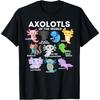 Axolotls Of The World Cute Kawaii Axolotl Animals T-Shirt(1)