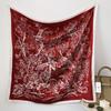 Twill 90 Silk Scarf Simulation Silk Printing Universal Square Scarf For All Seasons
