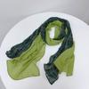 New Vintage Cotton Linen Patchwork Hit Color Japanese Women Scarf Stylish Warm Pleated Autumn Winter Scarf Shawl