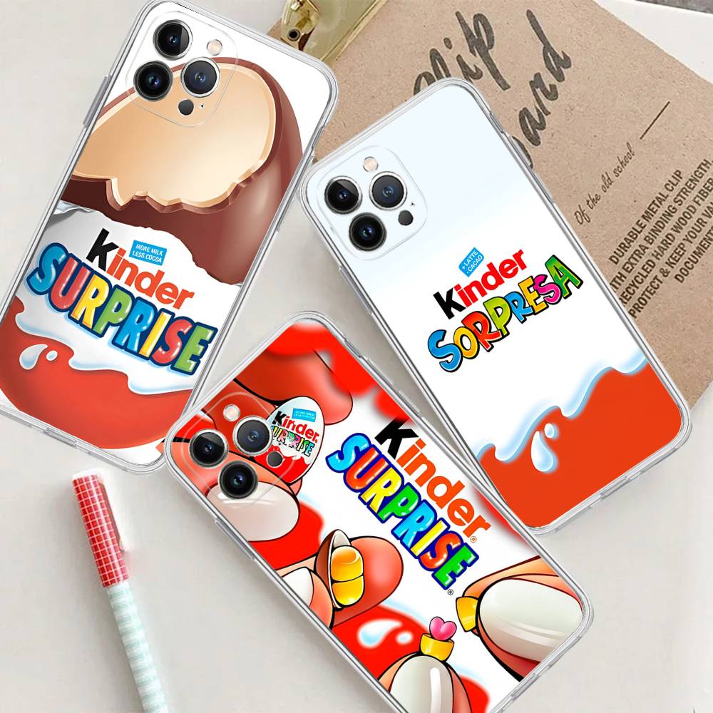 Чехол-футляр для телефона KINDER JOY с сюрпризом Trolly Egg для IPhone 17 16 15 14 13 12 11 Pro XS Max Plus Мягкий силиконовый чехол