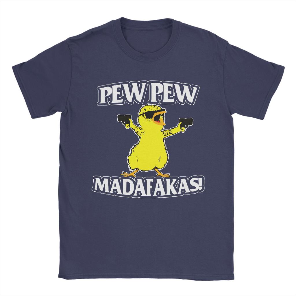 Мужские футболки Duck Pew Pew Madafakas Винтажные футболки из чистого хлопка Футболки с коротким рукавом Футболки с круглым вырезом Одежда Большой размер