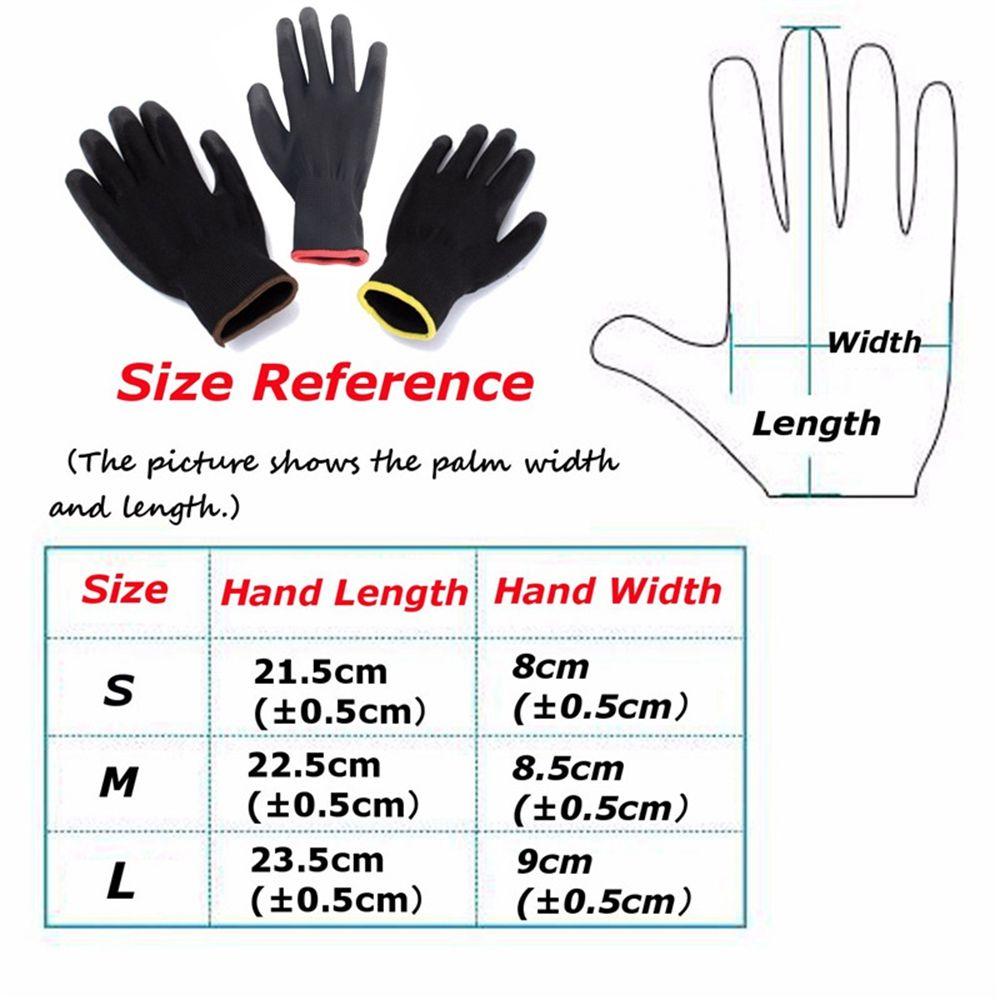 Черные 6 пар Перчатки для строителей с латексным покрытием ладони Защитные перчатки Садовые принадлежности Рабочие перчатки
