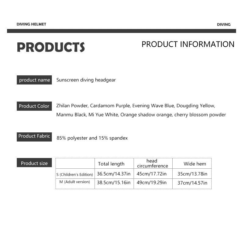 Плавание Дайвинг Facekini УФ-защита от солнца Полнолицевая маска Голова Шея Покрытие Лица Эластичная Шапочка Для Плавания Дайвинг Водные Виды Спорта Одежда