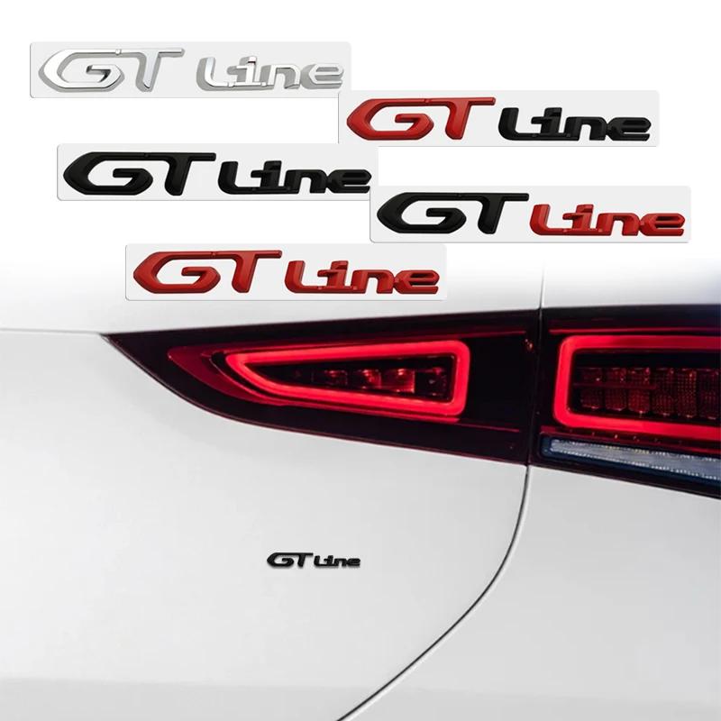 Металлическая наклейка на крыло автомобиля GT GTLINE, значок-эмблема на задний багажник