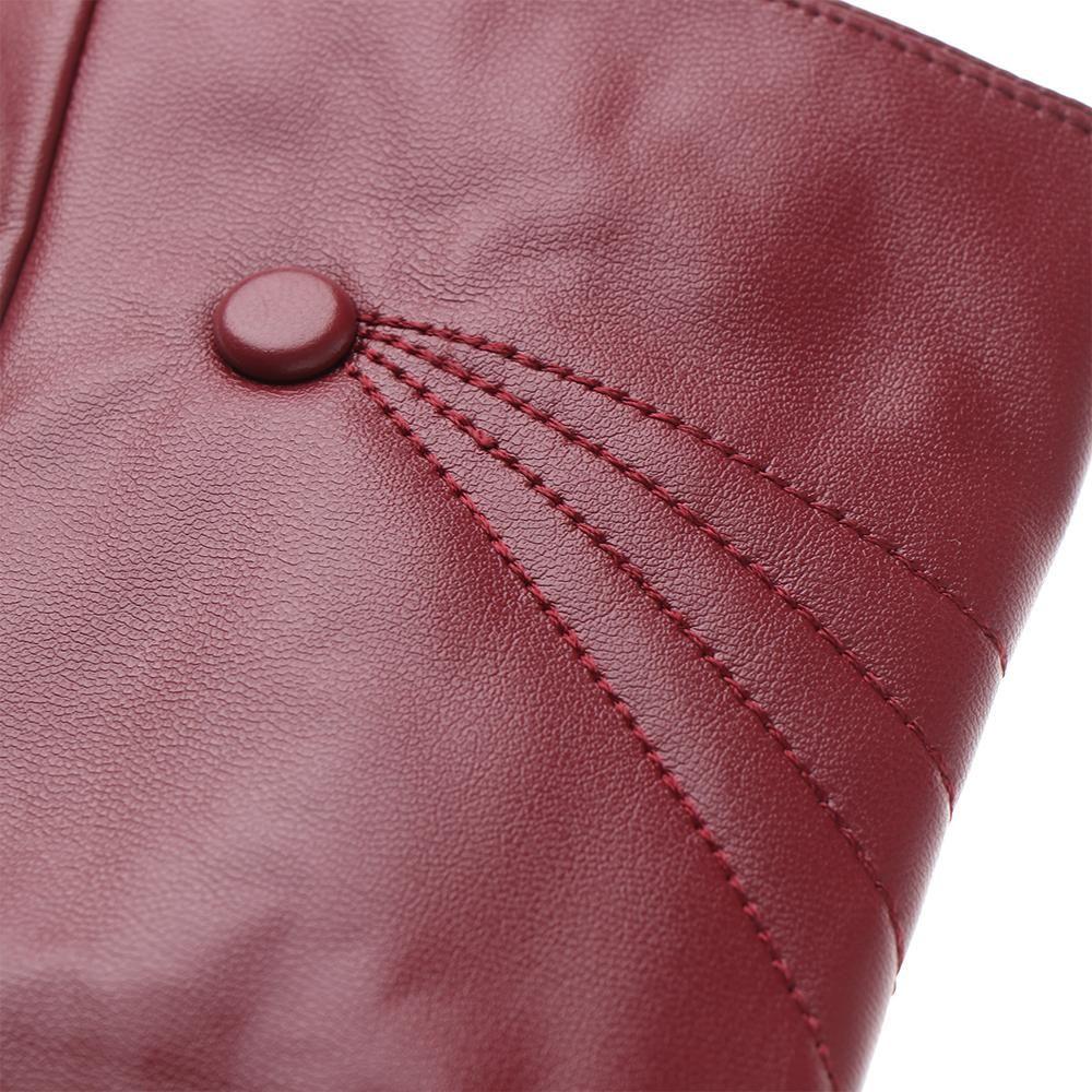 Зимние прохладные утолщенные теплые ветрозащитные перчатки для сенсорного экрана в стиле панк из искусственной кожи перчатки из кашемира